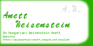 anett weisenstein business card